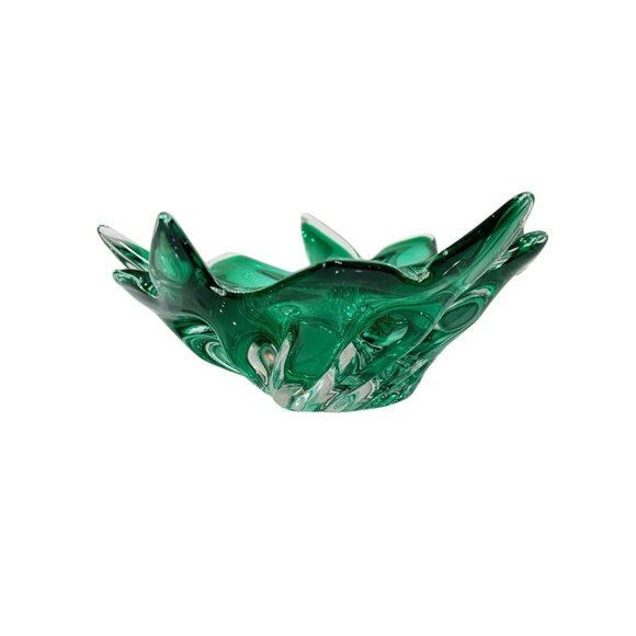 Vintage Bohemian Czech Chribska Art glass Bowl by Joseph Hospodka - Picture 9 of 11